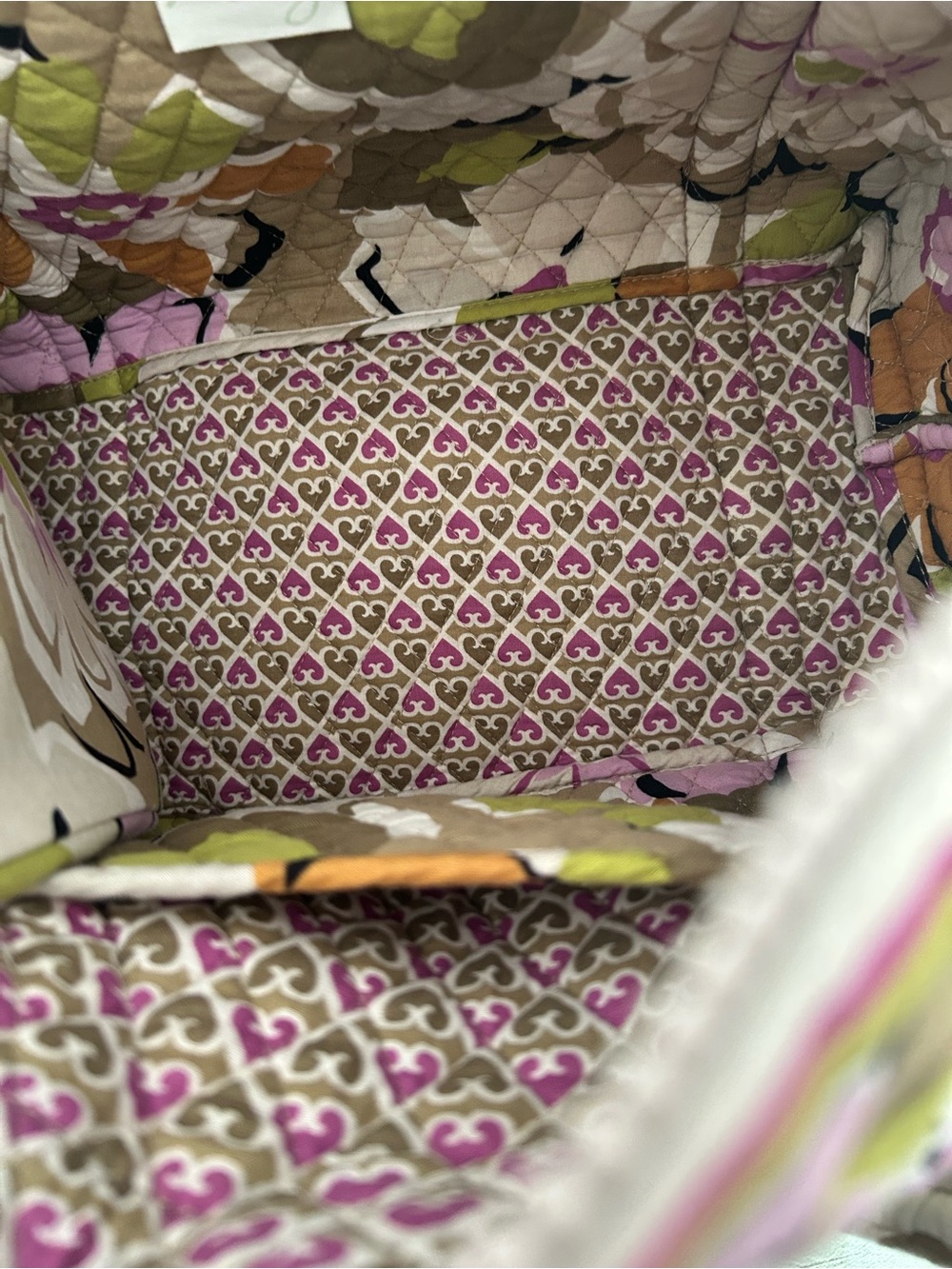 Vera Bradley XL Quilted Cotton Shoulder Tote in Retired Portobello Road Pattern - Picture 11 of 16